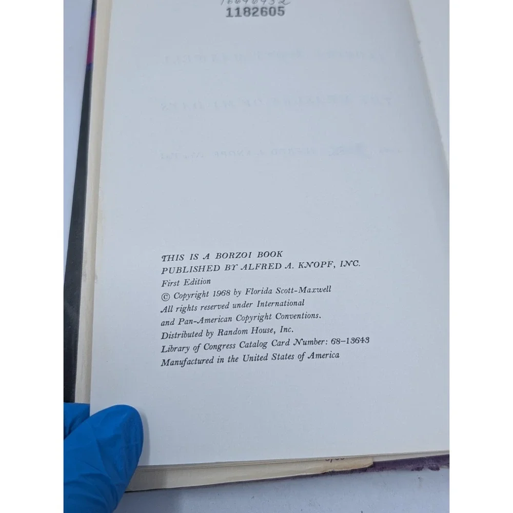 The Measure of My Days by Florida Scott-Maxwell Hardcover Book DJ 1968 Lib Aging